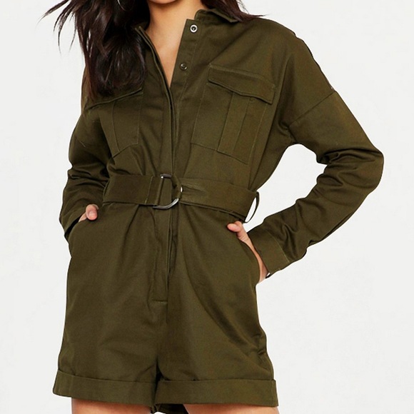 Pants - BOOHOO Heavy Twill Utility Boiler Romper 8